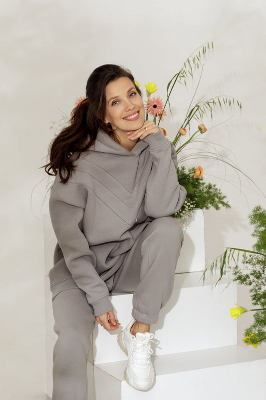 Oversized hoodie Stone