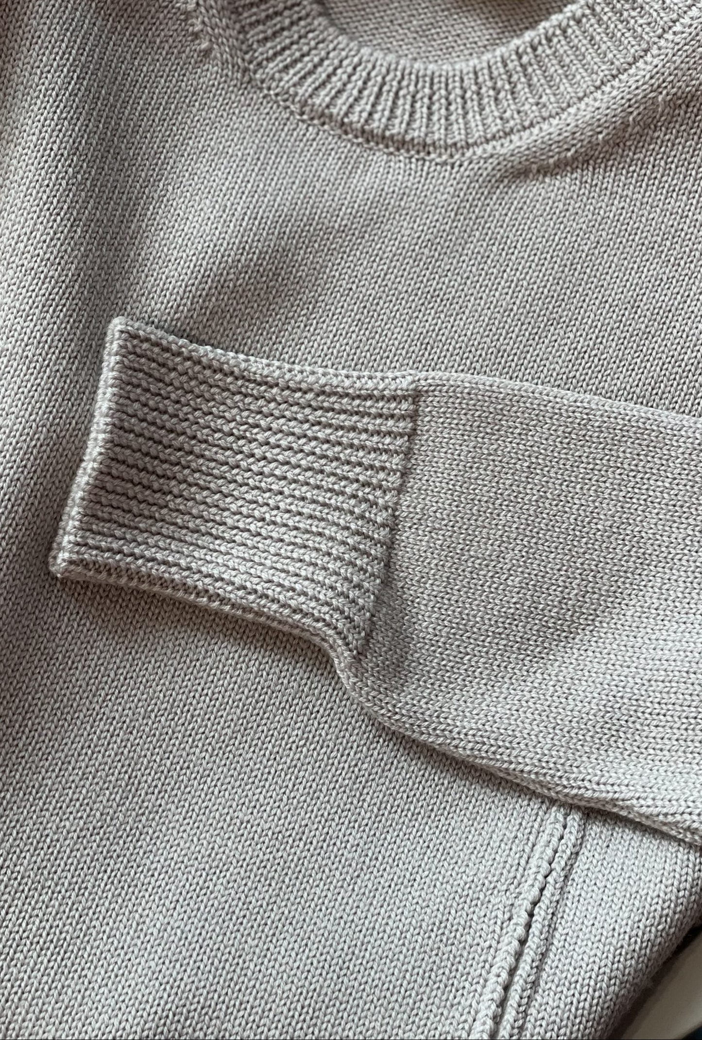 Beige maternity oversized sweater